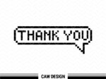 Say Thank You Clipart, Thank You Pixel Design Speech Bubble SVG