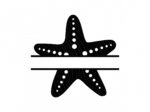 Starfish Monogram SVG
