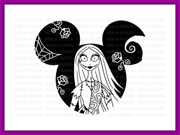 The Nightmare Before Christmas Sally Halloween outline silhouette