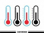 Thermometer SVG, Temperature Clipart Vector