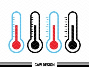 Thermometer SVG, Temperature Clipart Vector