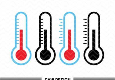 Thermometer SVG, Temperature Clipart Vector