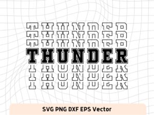 Thunder SVG Digital Download, NBA, Team Basketball, Thunder PNG