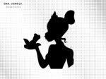 Tiana Princess and Frog Silhouette SVG