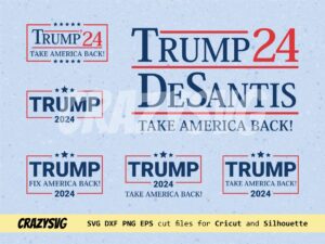 Trump 24 SVG, Trump DeSantis Design Download 2024