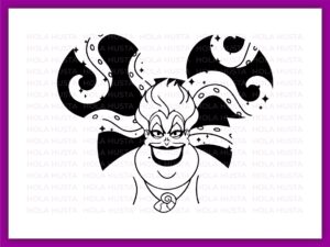 Ursula SVG the little mermaid disneyland villain outline silhouette