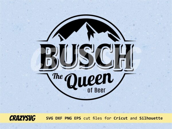 busch light svg, queen beer