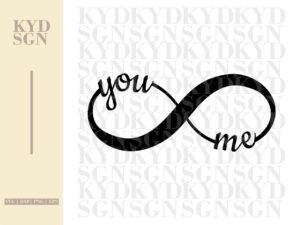 infinity symbol tattoo design, couple svg infinity you and me