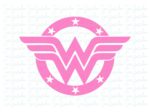 pink wonder woman svg, symbol, logo png eps