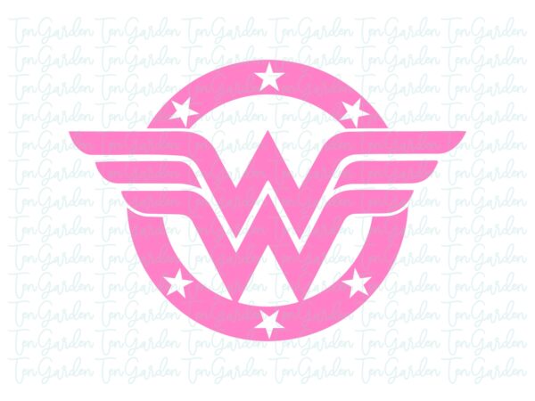 pink wonder woman svg, symbol, logo png eps