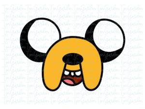 Adventure Time Jake the Dog Face SVG