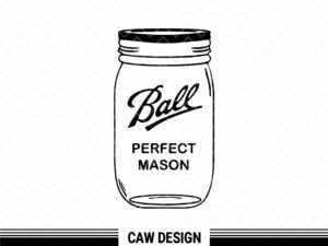 Ball Mason Pint Jar Quart Jelly svg Canning Country Decor Clipart PNG