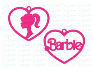 Barbie DXF, Barbie Earring SVG, Template CNC Laser