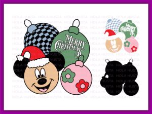 Christmas Mouse Balls Clipart, Mouse Christmas SVG