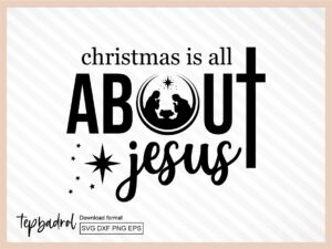 Christmas is All About Jesus SVG Cricut