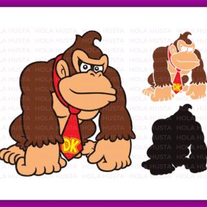 DK Donkey Kong Clipart Vector SVG