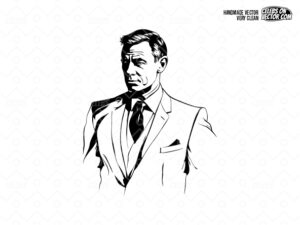 Daniel Craig aka James Bond SVG Vector Image
