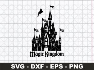 Disney Castle with Tinkerbelle Magic Kingdom SVG