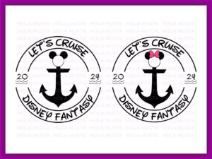Let’s Cruise 2024 SVG, Disney Cruise Trip PNG Vector
