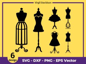 Mannequin Silhouette, Fashion Clipart, SVG