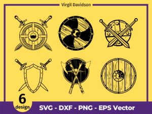 Medieval Shield Viking Shield Wooden Shield Vector