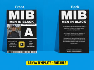 Men In Black Template Front