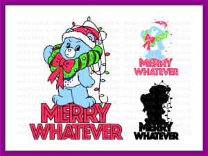 Merry Whatever Grumpy Bear Vector, Grumpy SVG Clipart