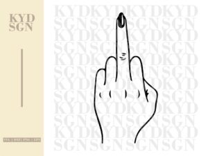 Middle Finger SVG Clipart File
