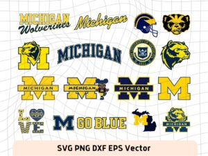 NCAA Sports SVG Michigan Wolverines Clipart Images Vector