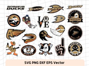 NHL Logo, Anaheim Ducks SVG Bundle, Hockey League, PNG EPS Vector