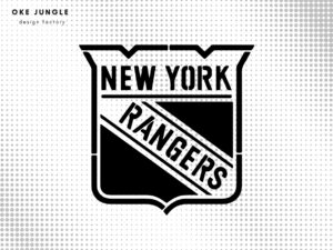 NY Rangers Logo DXF, SVG Black Vector