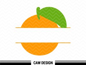 Orange Clipart, Orange Monogram SVG, Fruit