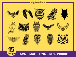 Owl Cricut SVG File, Owl Silhouette, Owl Vector, Owl Head