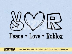 Peace Love Roblox SVG