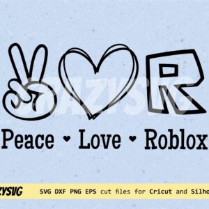 Peace Love Roblox SVG