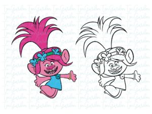 Poppy Trolls SVG for Cricut and Silhouette