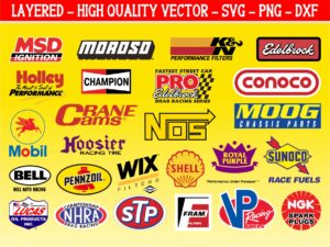 Racing Logo SVG Bundle, Drag Race Vector