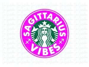 Sagittarius SVG Astrology Zodiac Signs Starbucks Cold Cup SVG