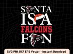 Santa is Falcons Fans SVG, Atlanta Falcons PNG