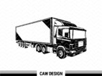 Truck Delivery SVG, Truck Clipart, Cargo Truck Silhouette