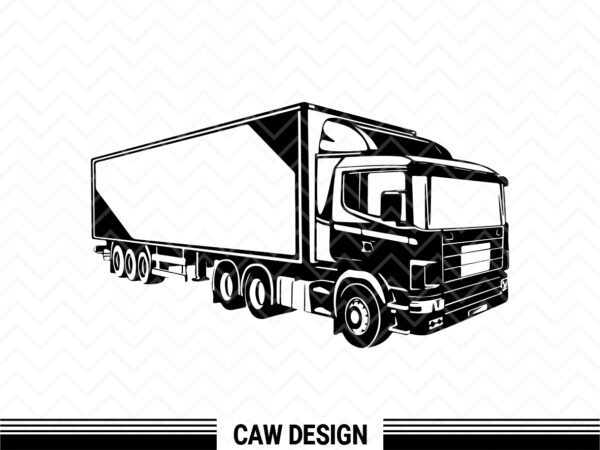 Truck Delivery SVG, Truck Clipart, Cargo Truck Silhouette