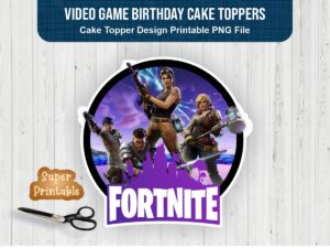 Video Game Birthday Cake Toppers, Gamers Birthday PNG