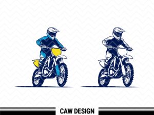 motocross svg, dirt bike vector color, Silhouette