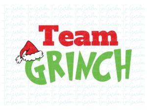 team grinch svg for cricut, grinch cristmas vector