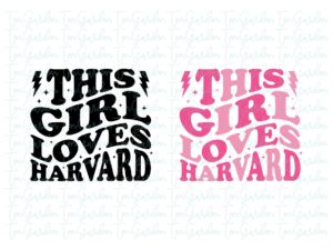 this girl loves Harvard SVG, Cricut