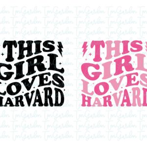 this girl loves Harvard SVG, Cricut