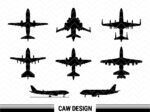 Airplane Silhouette SVG, Airplane Clipart