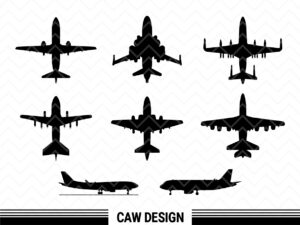 Airplane Silhouette SVG, Airplane Clipart