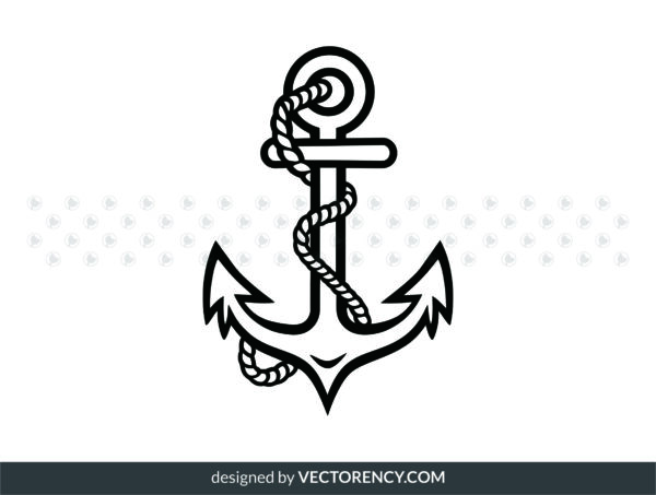 Anchor SVG Clipart Simple Outline Easy To Cut Vectorency Anchor SVG Clipart, Simple Outline Easy To Cut