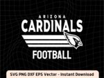 Arizona Cardinals Football SVG Design PNG Vector